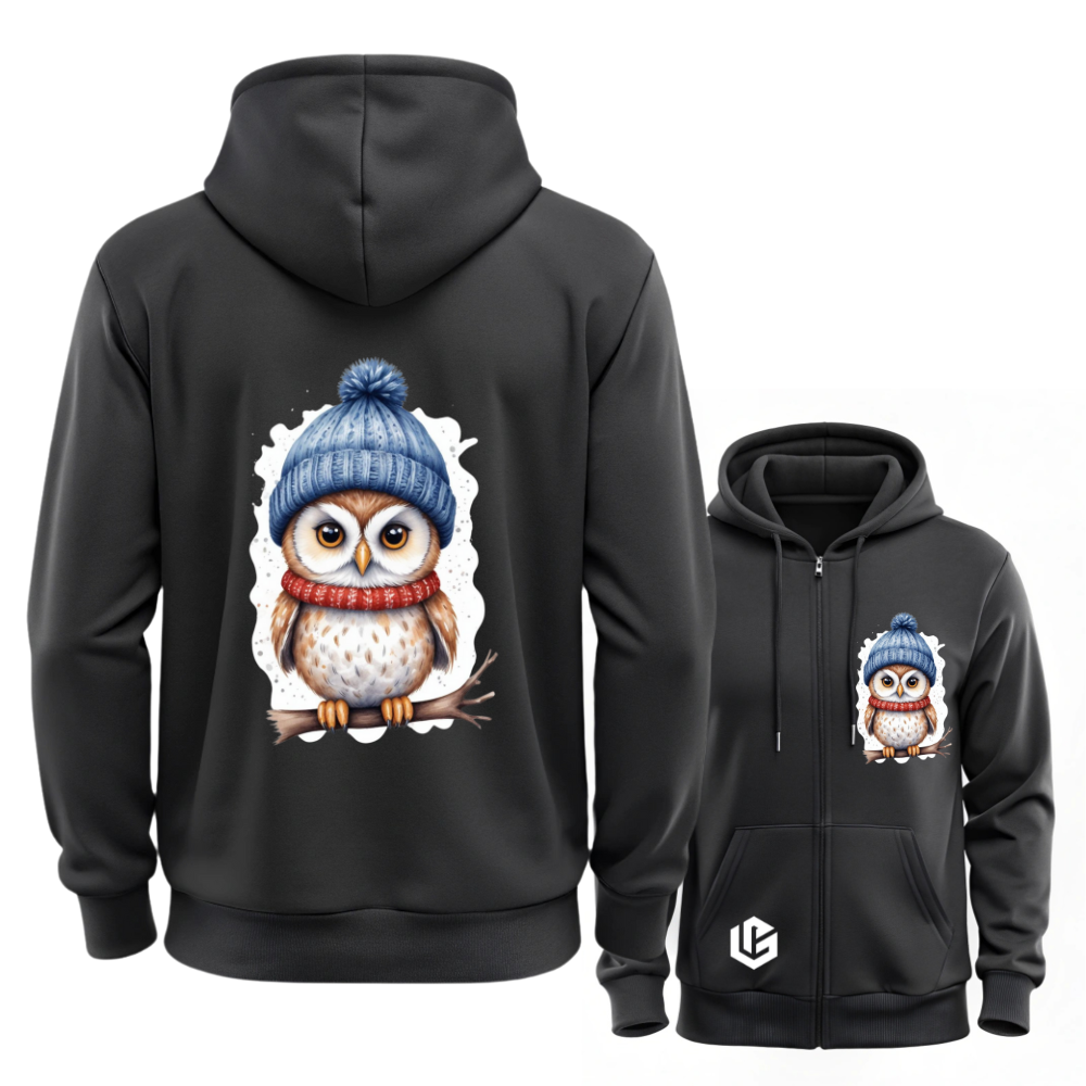 Sweatjacke "X-Mas Eule Rudi" designed by LottaLaVida