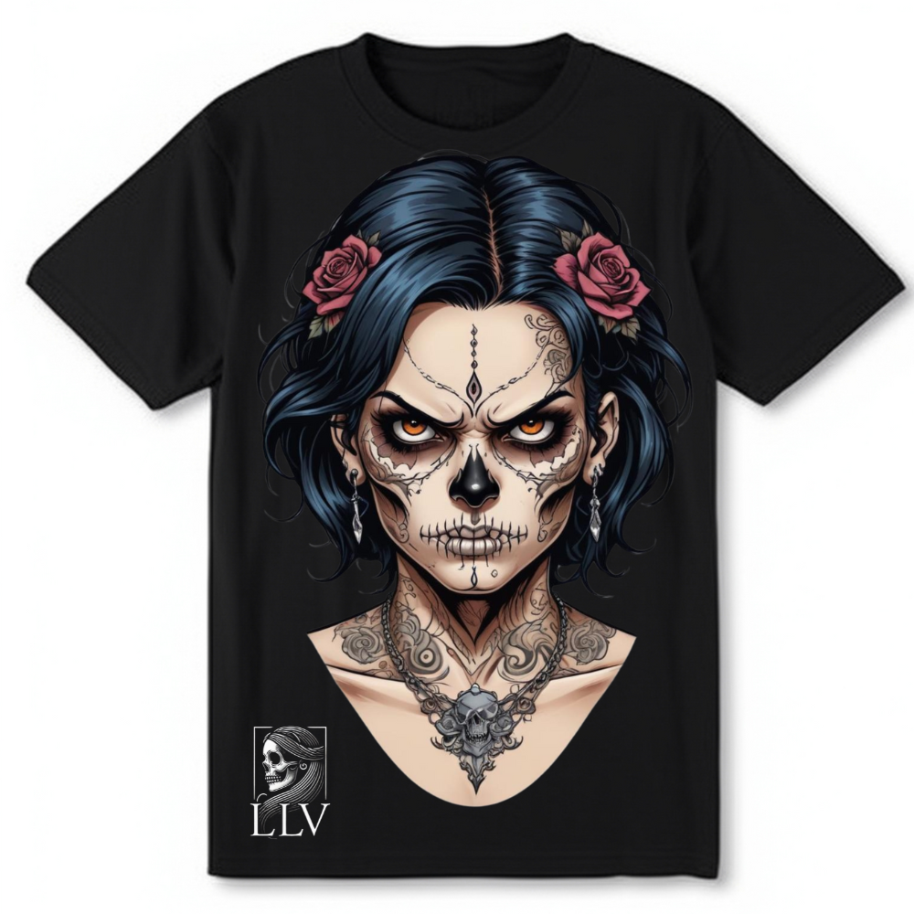 Lara "Skull" T-Shirt designed by LottaLaVida