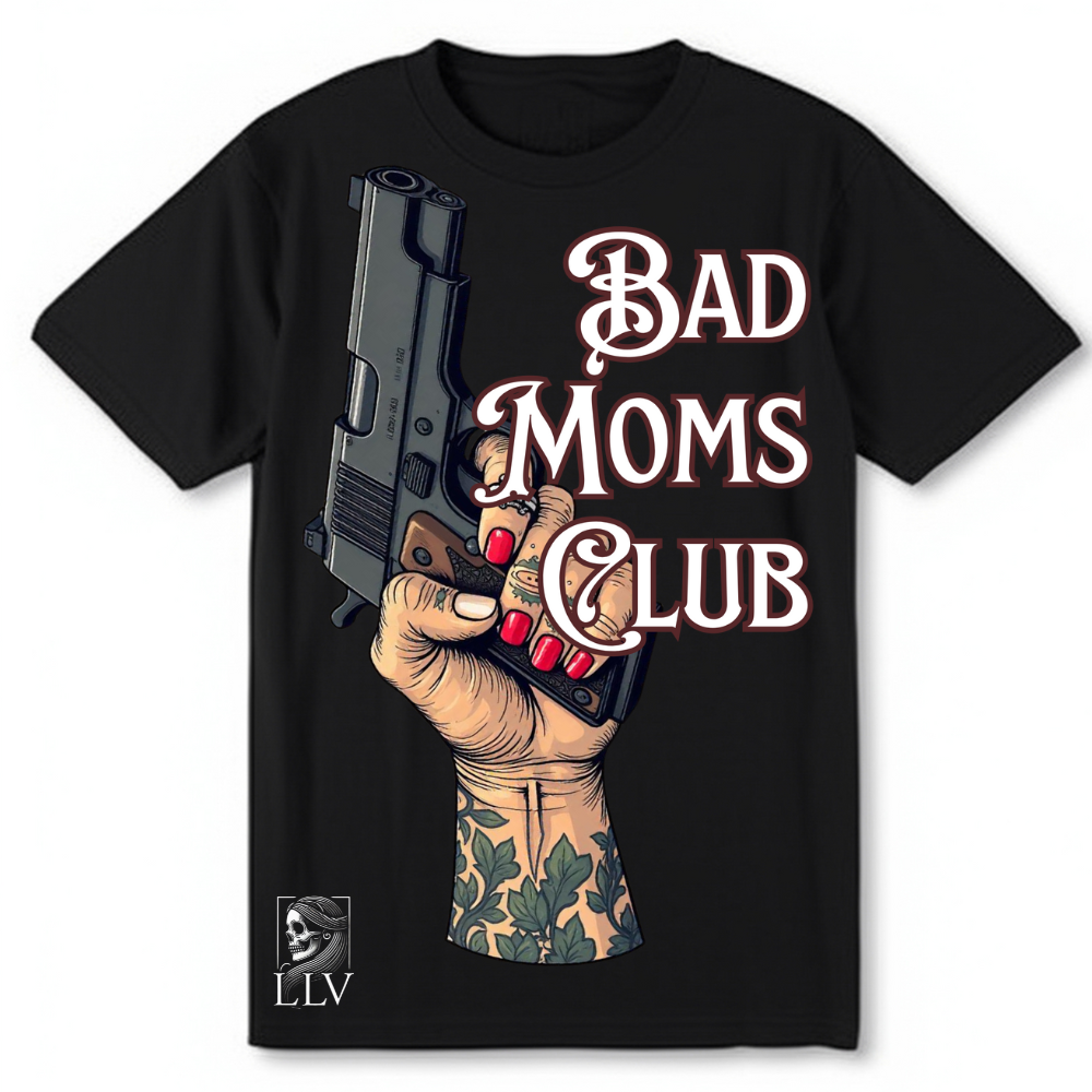 Lotus "Bad Moms Club" T-Shirt designed by LottaLaVida