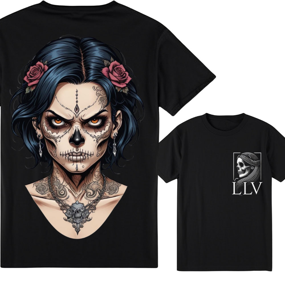 Lara "Skull" T-Shirt designed by LottaLaVida