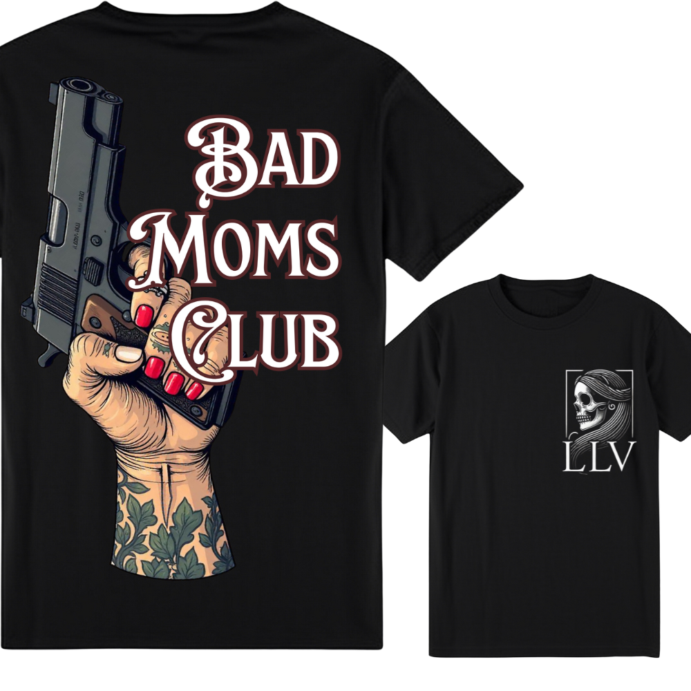 Lotus "Bad Moms Club" T-Shirt designed by LottaLaVida