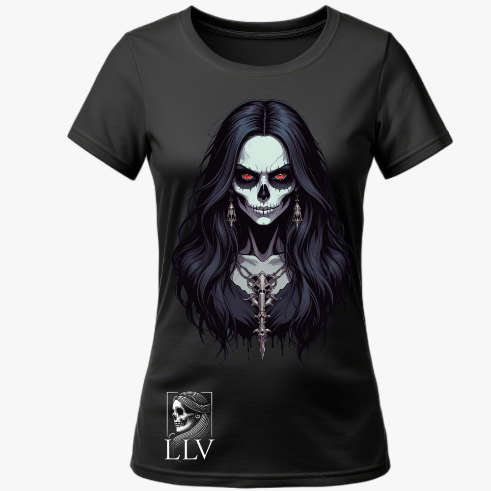 Lori - Wide Neck Tee "Skull" designed by LottaLaVida
