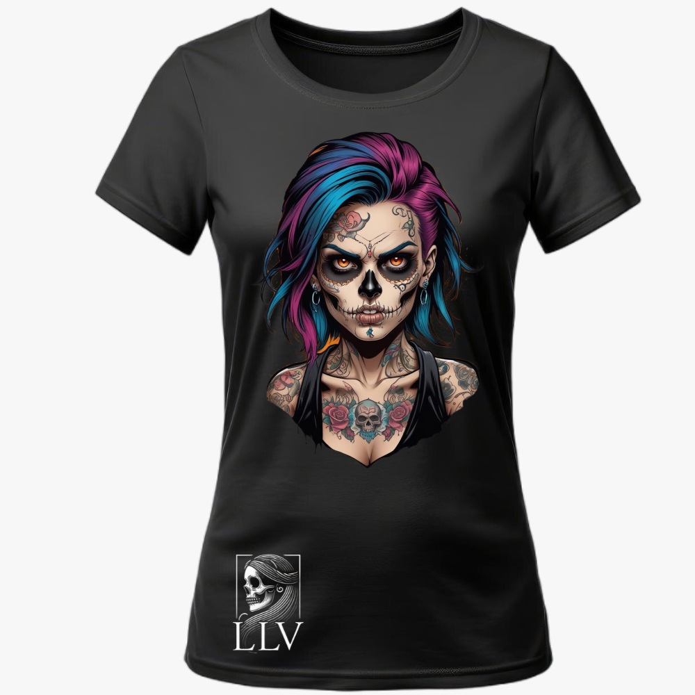 Losa - Wide Neck Tee "Skull" designed by LottaLaVida