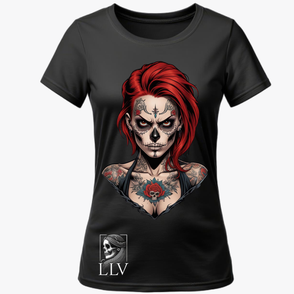 Loti - Wide Neck Tee "Skull" designed by LottaLaVida