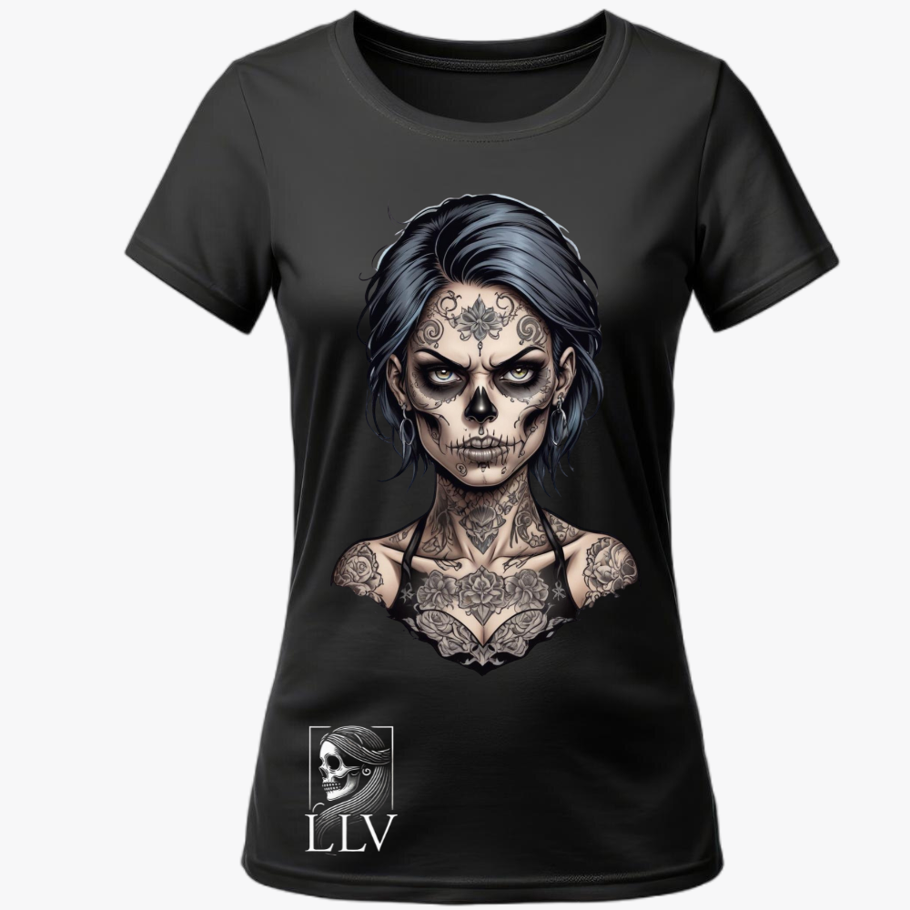 Luli - Wide Neck Tee "Skull" designed by LottaLaVida