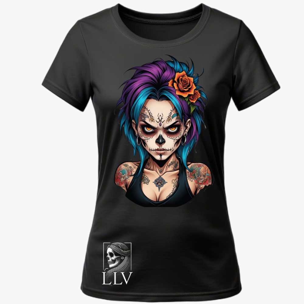 Losi - Wide Neck Tee "Skull" designed by LottaLaVida