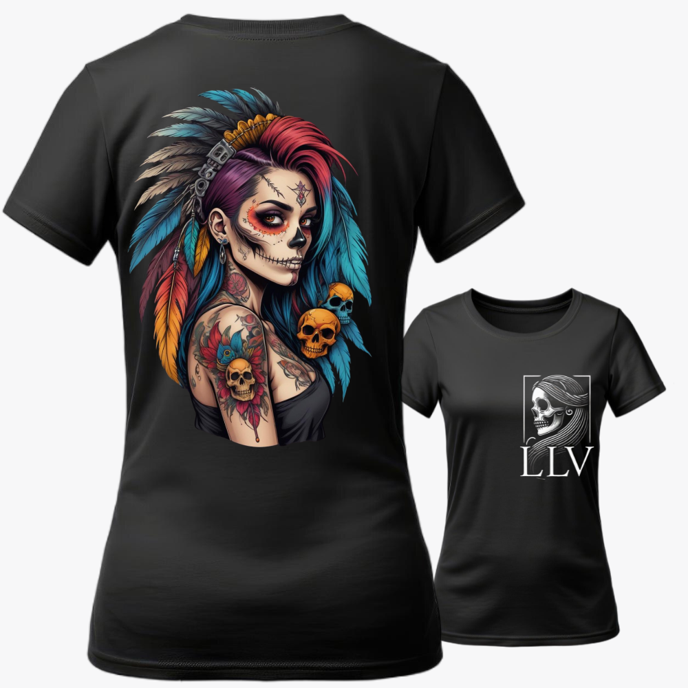 Lisu - Wide Neck Tee "Skull" designed by LottaLaVida