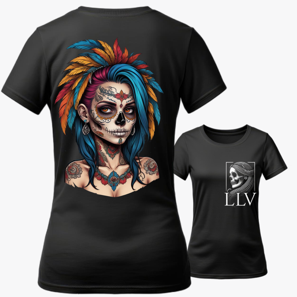 Lulu - Wide Neck Tee "Skull" designed by LottaLaVida