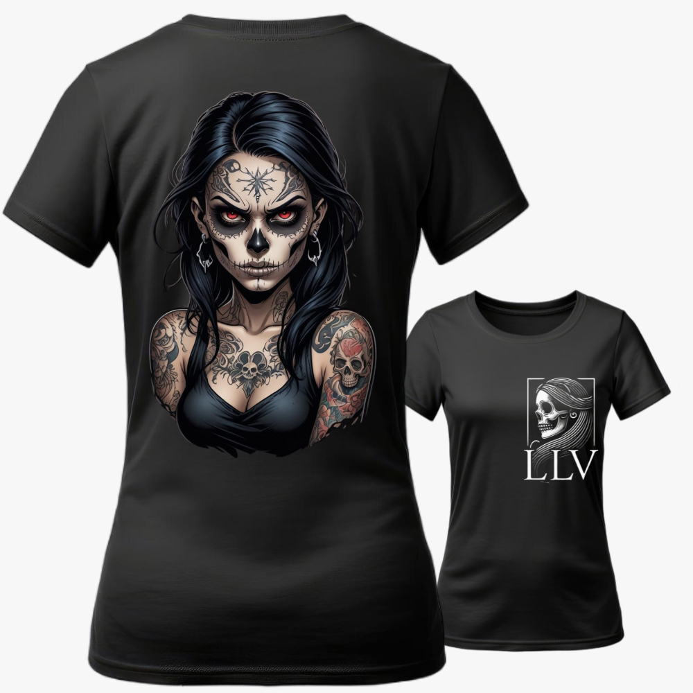Lisa - Wide Neck Tee "Skull" designed by LottaLaVida