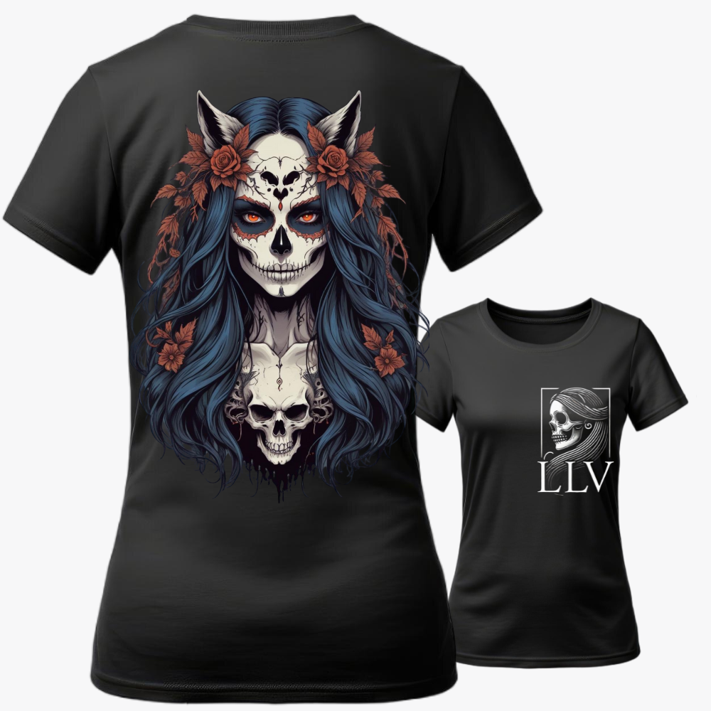 Lota - Wide Neck Tee "Skull" designed by LottaLaVida
