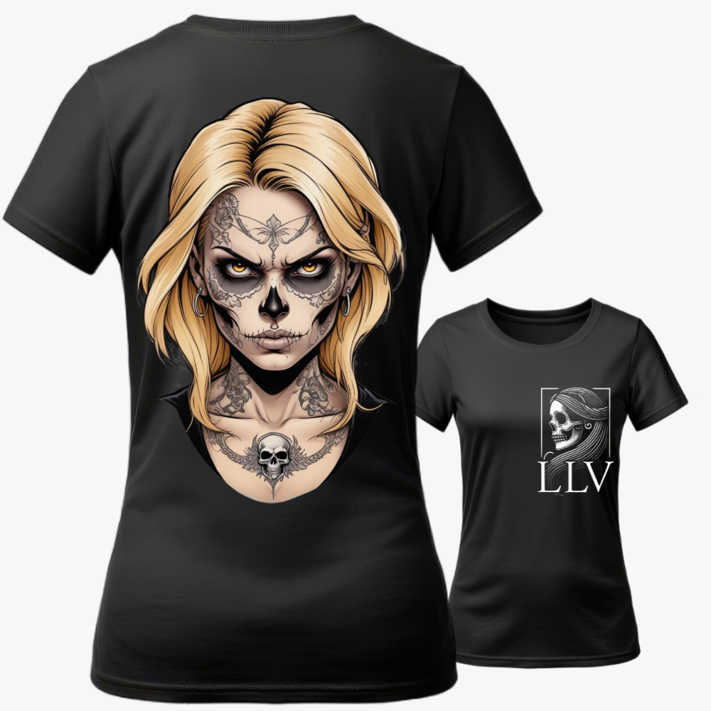 Lexa - Wide Neck Tee "Skull" designed by LottaLaVida