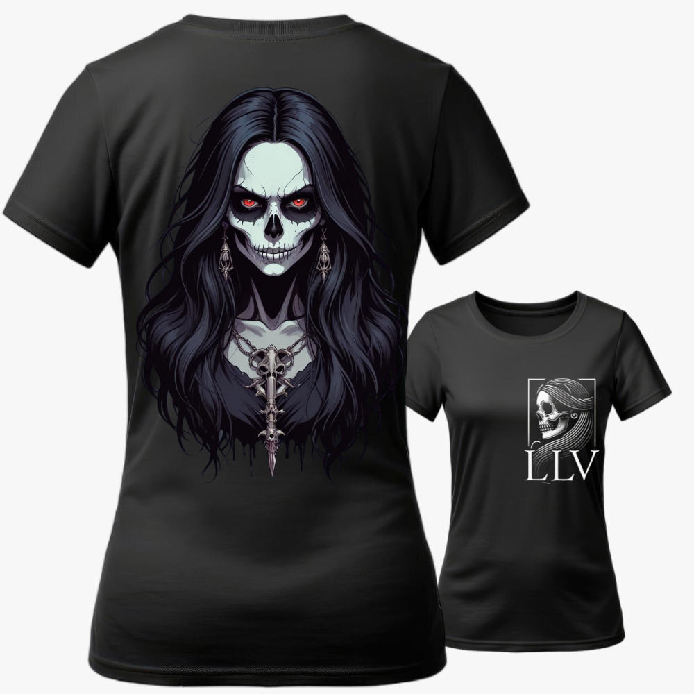 Lori - Wide Neck Tee "Skull" designed by LottaLaVida