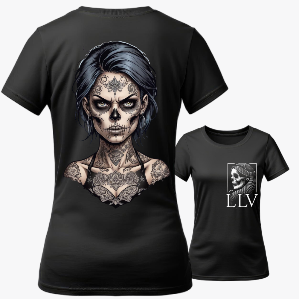 Luli - Wide Neck Tee "Skull" designed by LottaLaVida