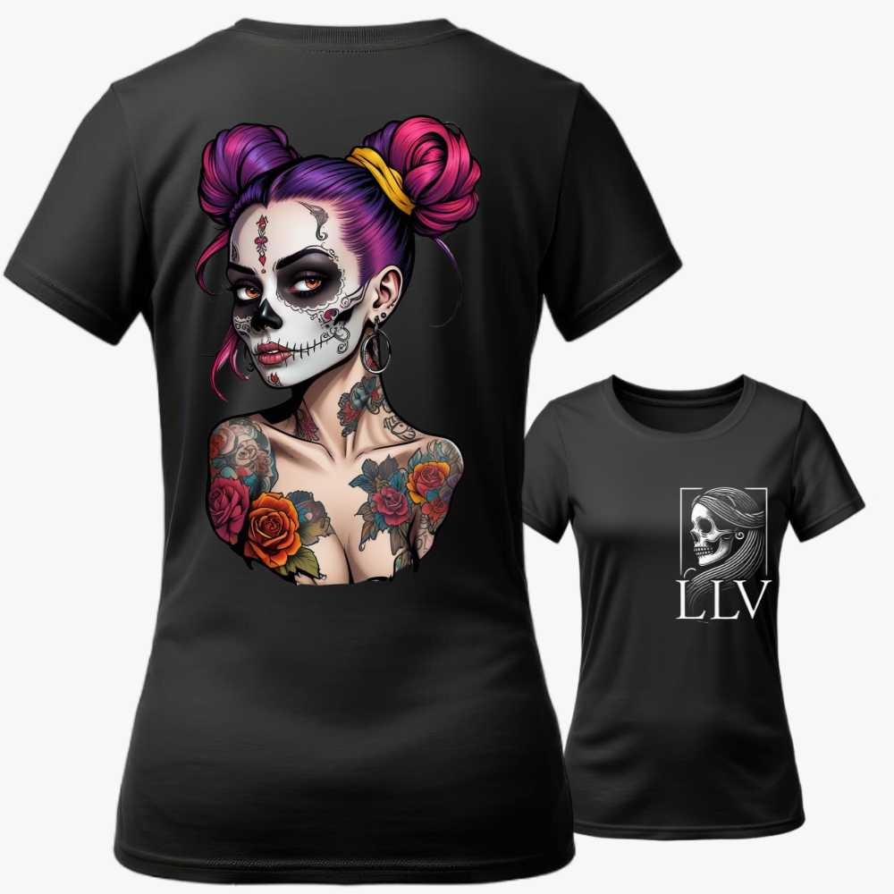 Loso - Wide Neck Tee "Skull" designed by LottaLaVida