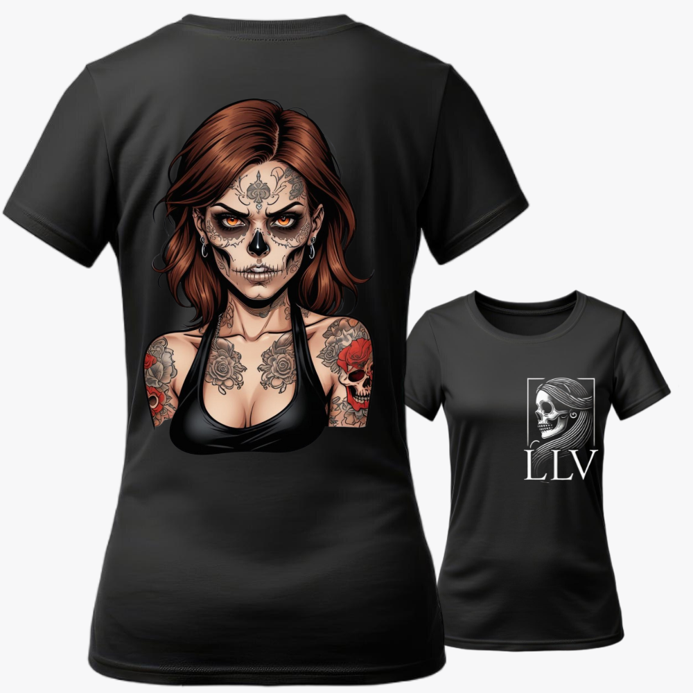 Lasy - Wide Neck Tee "Skull" designed by LottaLaVida