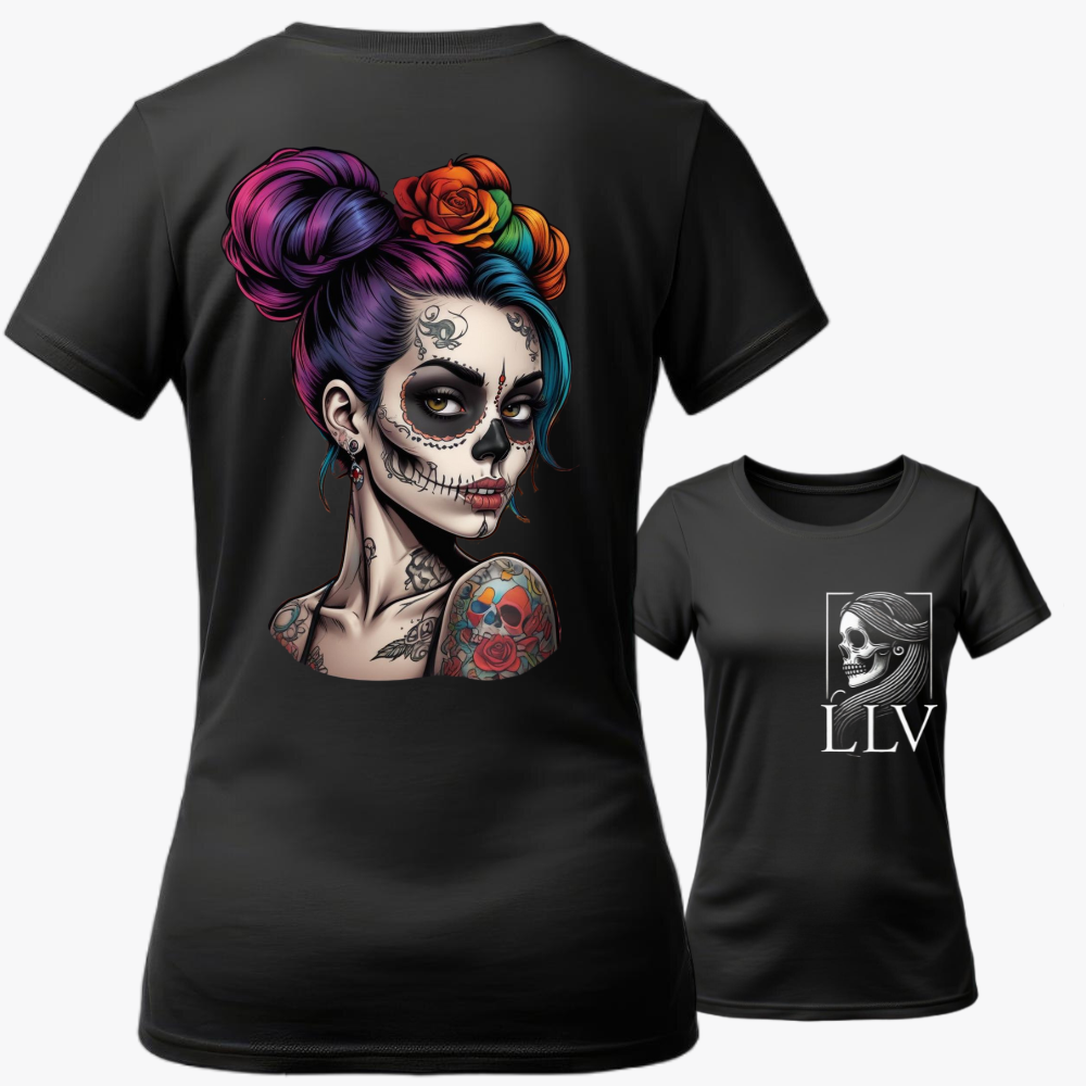 Liso - Wide Neck Tee "Skull" designed by LottaLaVida
