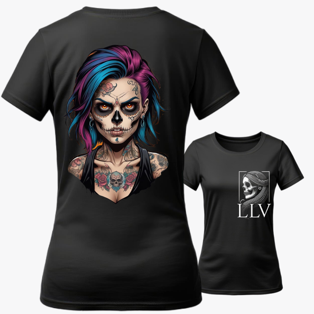 Losa - Wide Neck Tee "Skull" designed by LottaLaVida