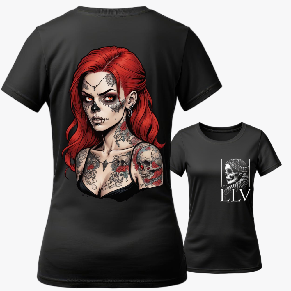 Lobi - Wide Neck Tee "Skull"designed by LottaLaVida