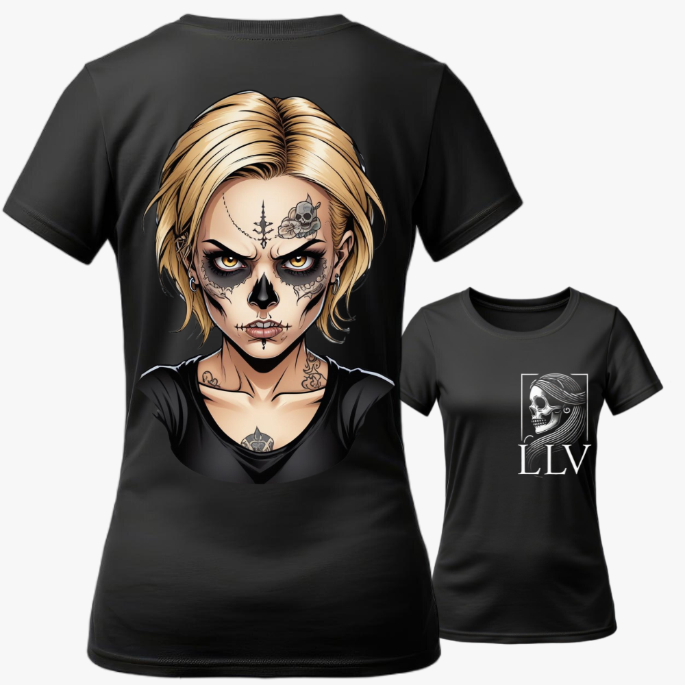Lieschen - Wide Neck Tee "Skull" designed by LottaLaVida