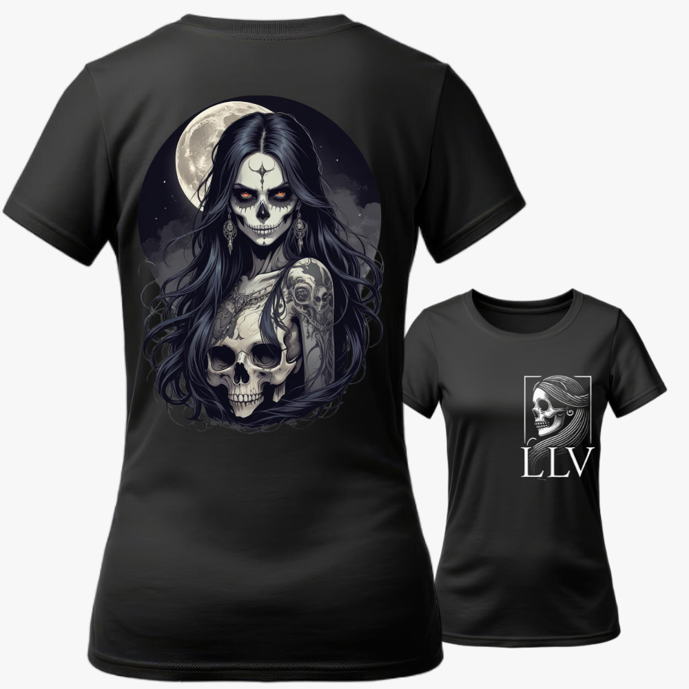 Lotu - Wide Neck Tee "Skull" designed by LottaLaVida