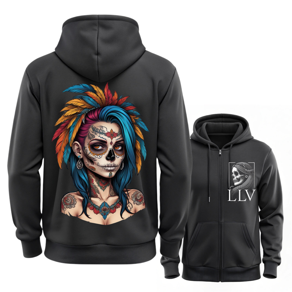 Lulu Sweatjacke "Skull" designed by LottaLaVida