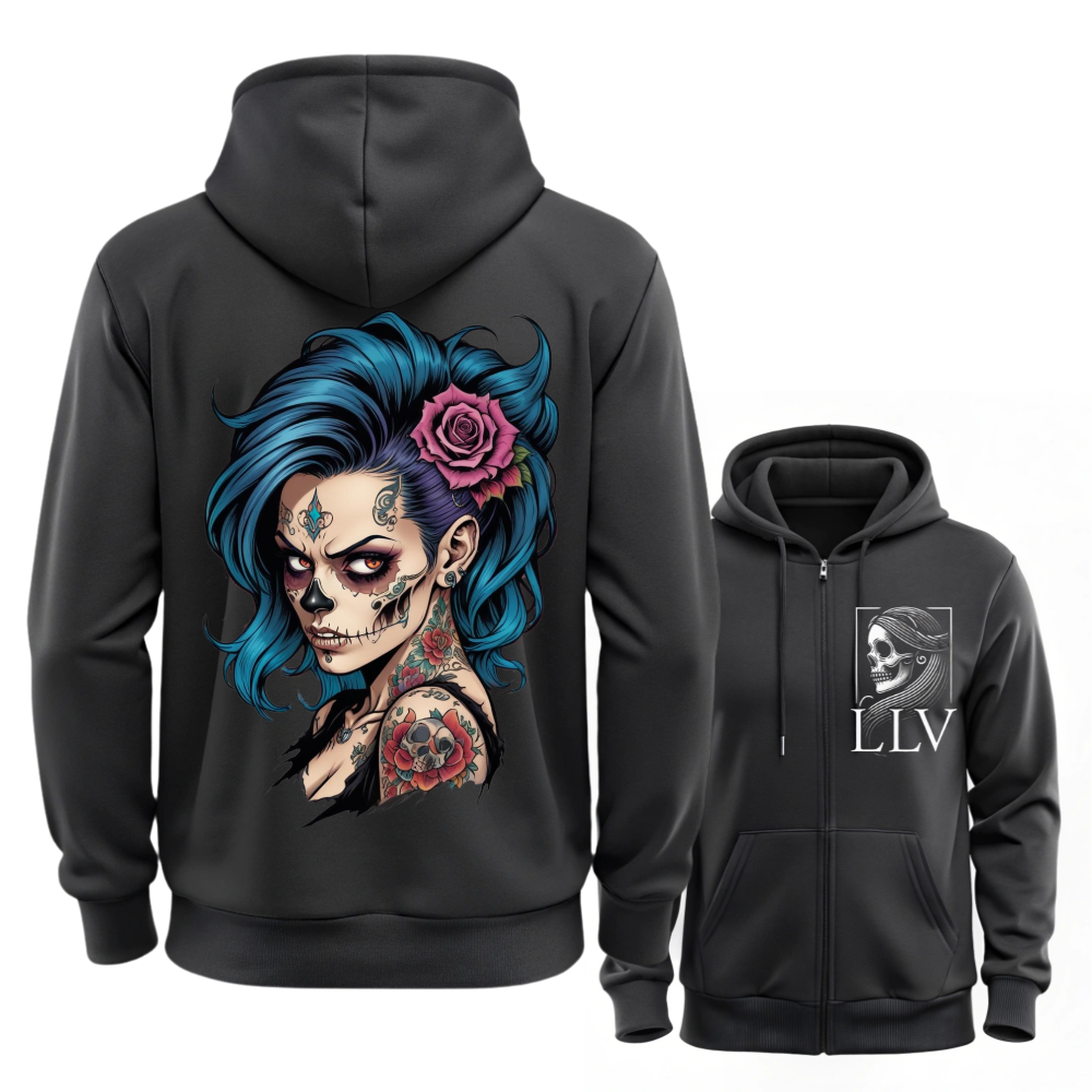 Lonu Sweatjacke "Skull" designed by LottaLaVida