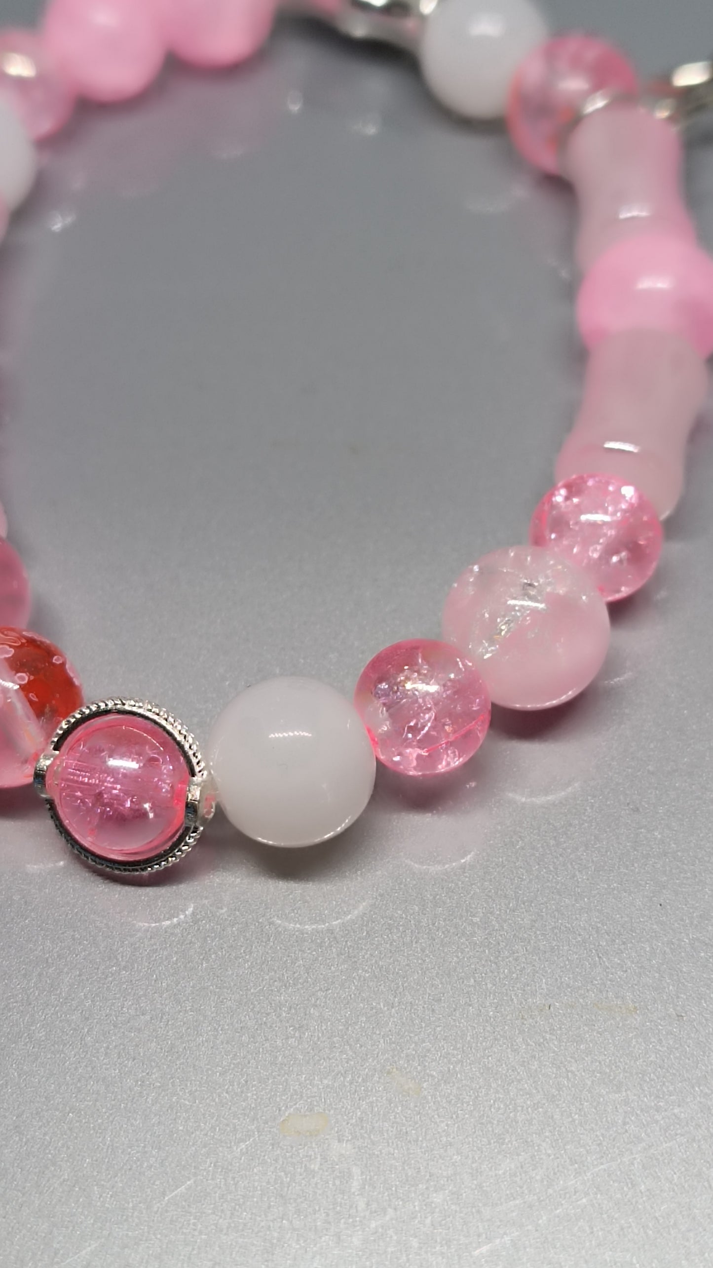 Armband "rosaSpiel" Einzelstück + Glasperlen