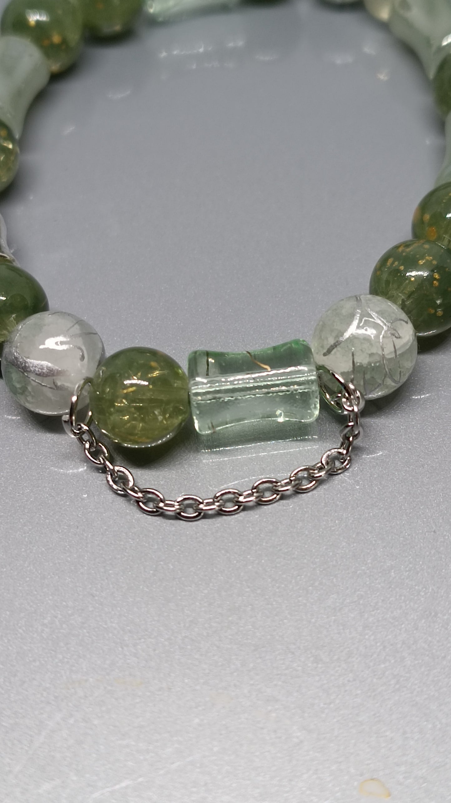 Armband "ruhiger Tropfen" Einzelstück + Glasperlen