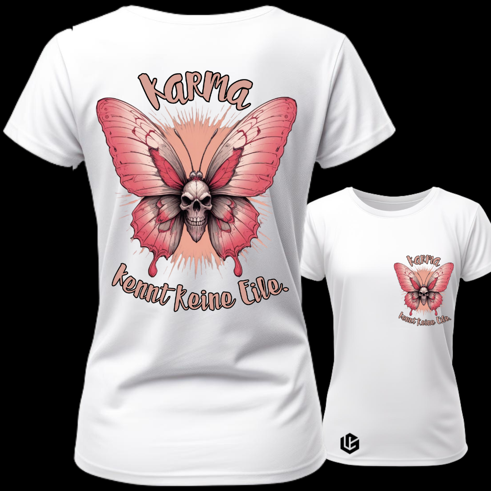 Wide Neck Tee "Karma, keine Eile" designed by LottaLaVida