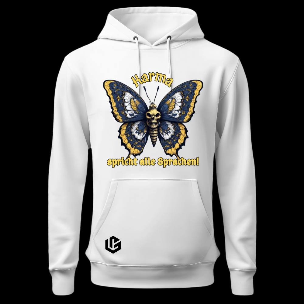 Hoodie "Karma, Sprachen" designed by LottaLaVida