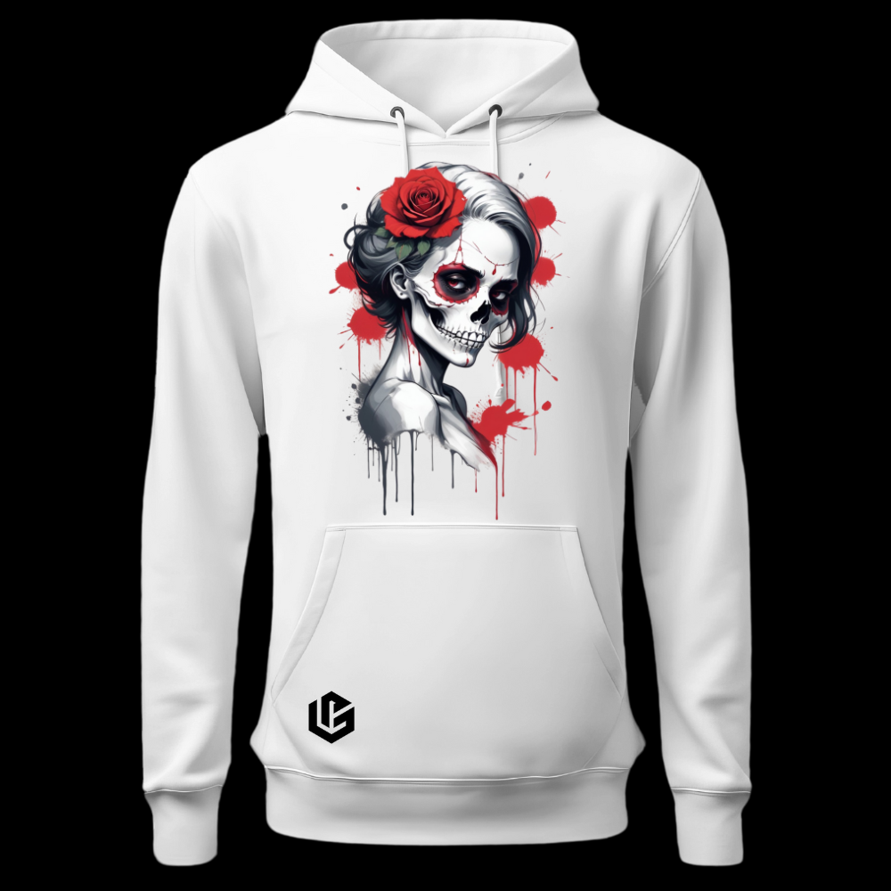 Hoodie "Skull-LadyIII" designed by LottaLaVida