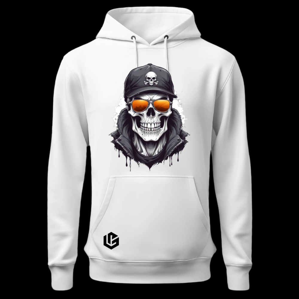 Hoodie "Skull-Biker" designed by LottaLaVida