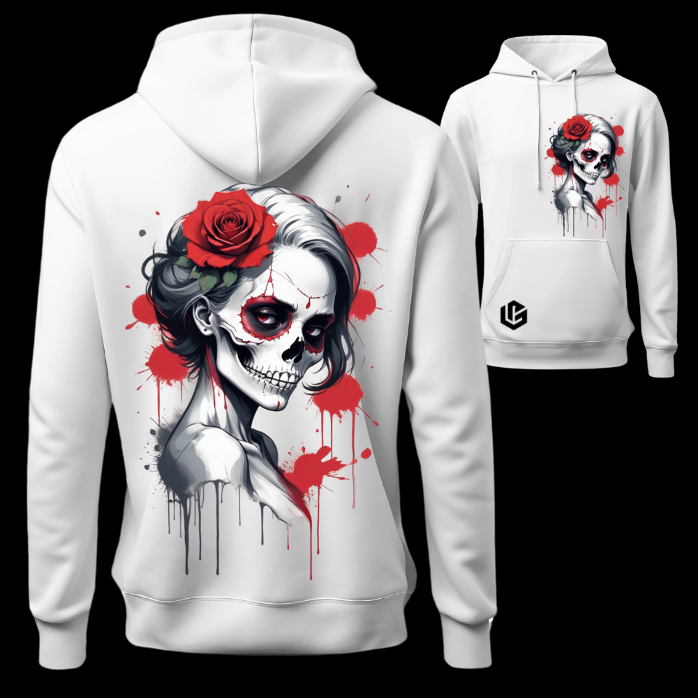 Hoodie "Skull-LadyIII" designed by LottaLaVida