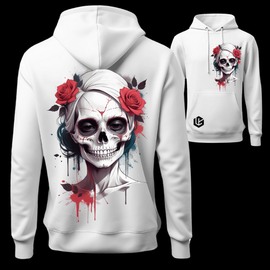 Hoodie "Skull-Lady1" designed by LottaLaVida