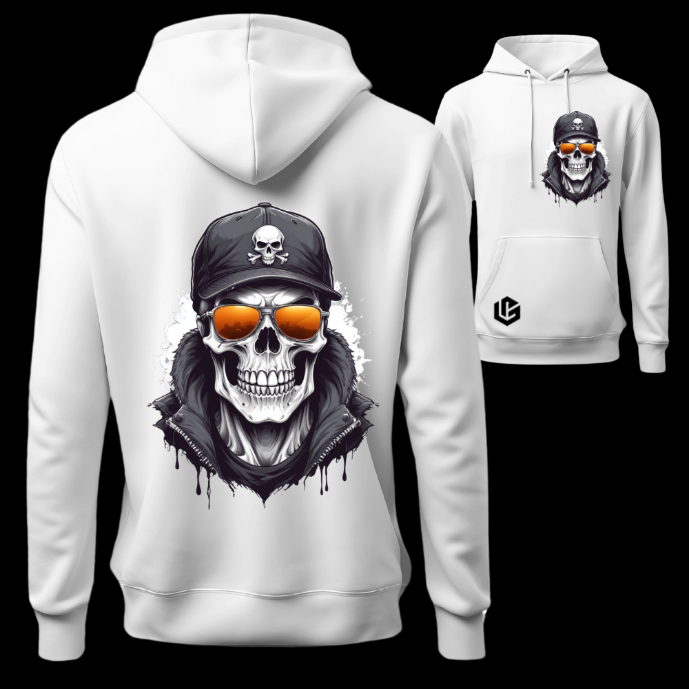 Hoodie "Skull-Biker" designed by LottaLaVida