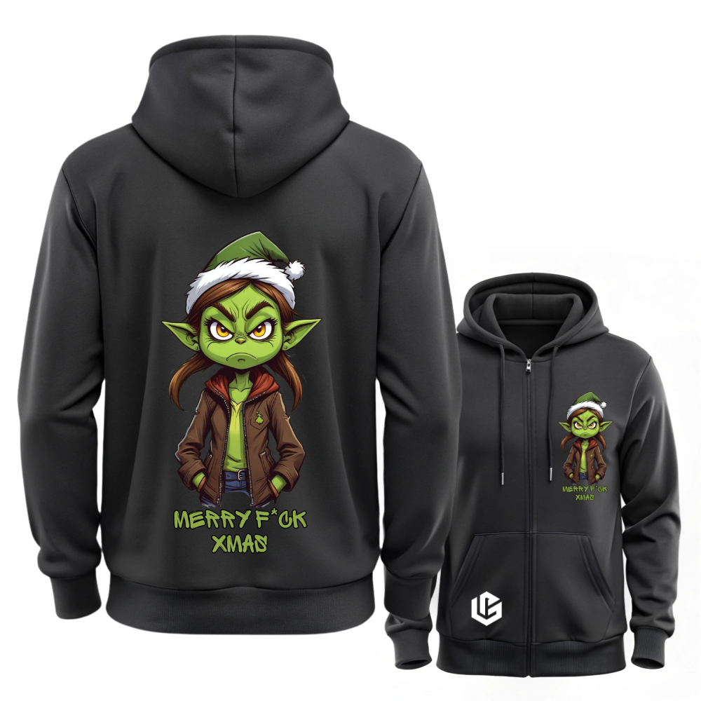 Sweatjacke "Grinch Dinchen" designed by LottaLaVida