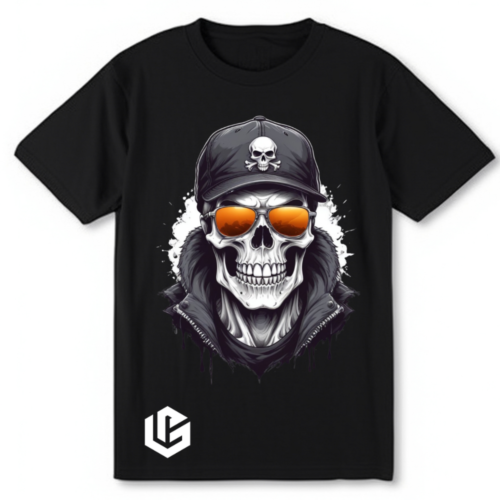 T-Shirt "Skull-Biker" designed by LottaLaVida