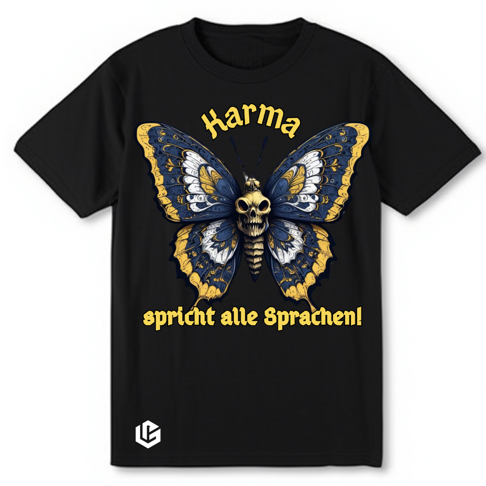 T-Shirt "Karma, Sprache" designed by LottaLaVida