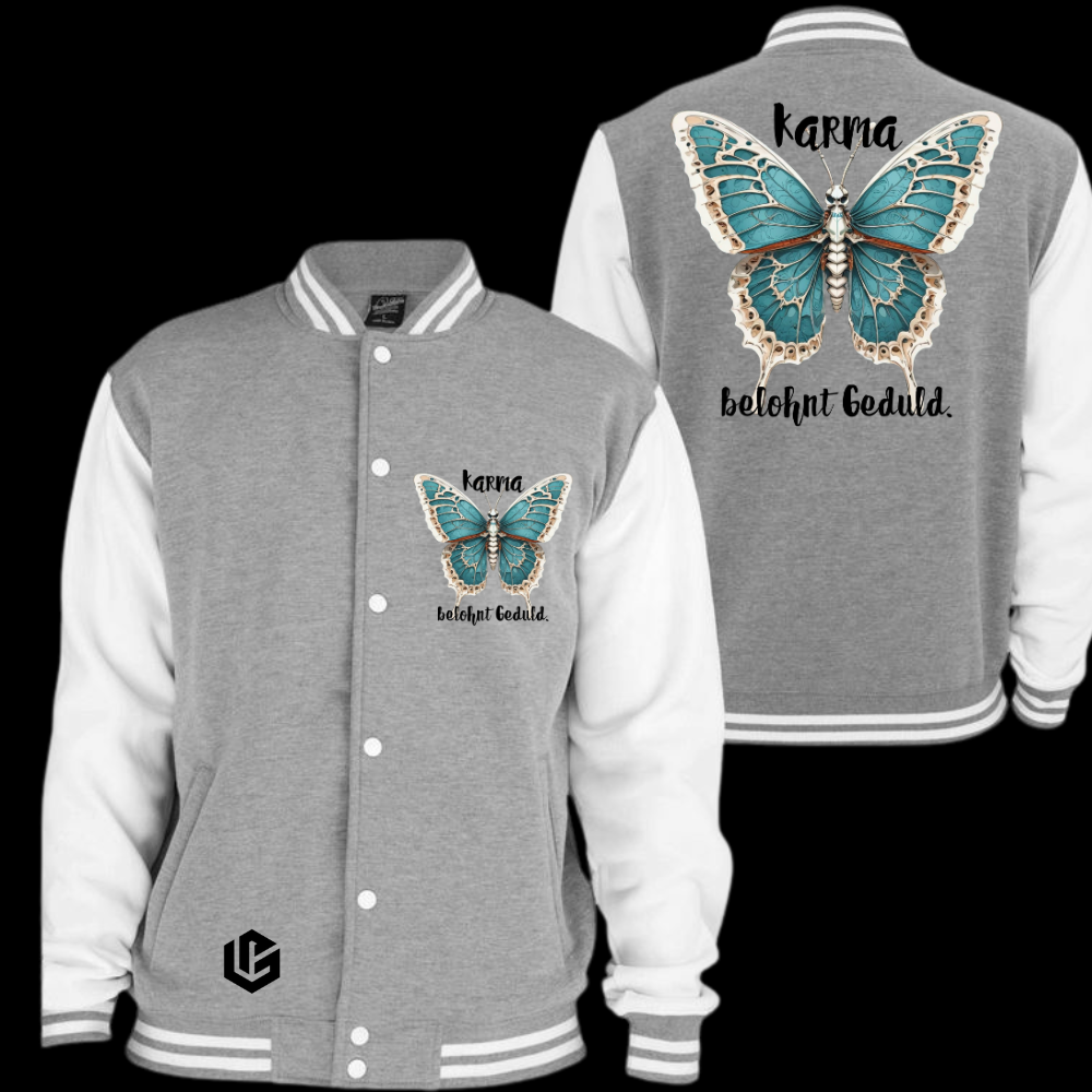 Collegejacke "Karma, Geduld" designed by LottaLaVida