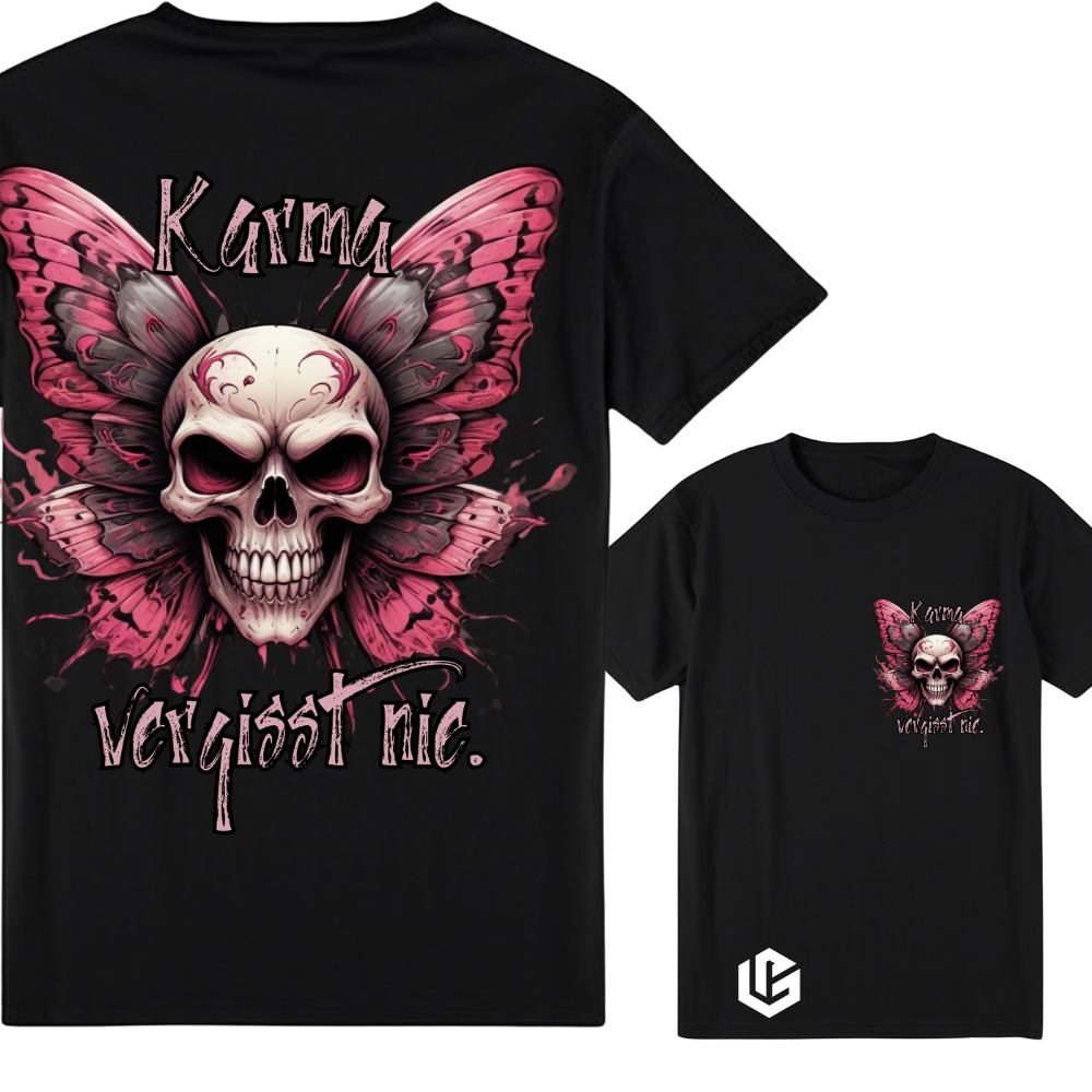 T-Shirt "Karma vergisst nie" designed by LottaLaVida