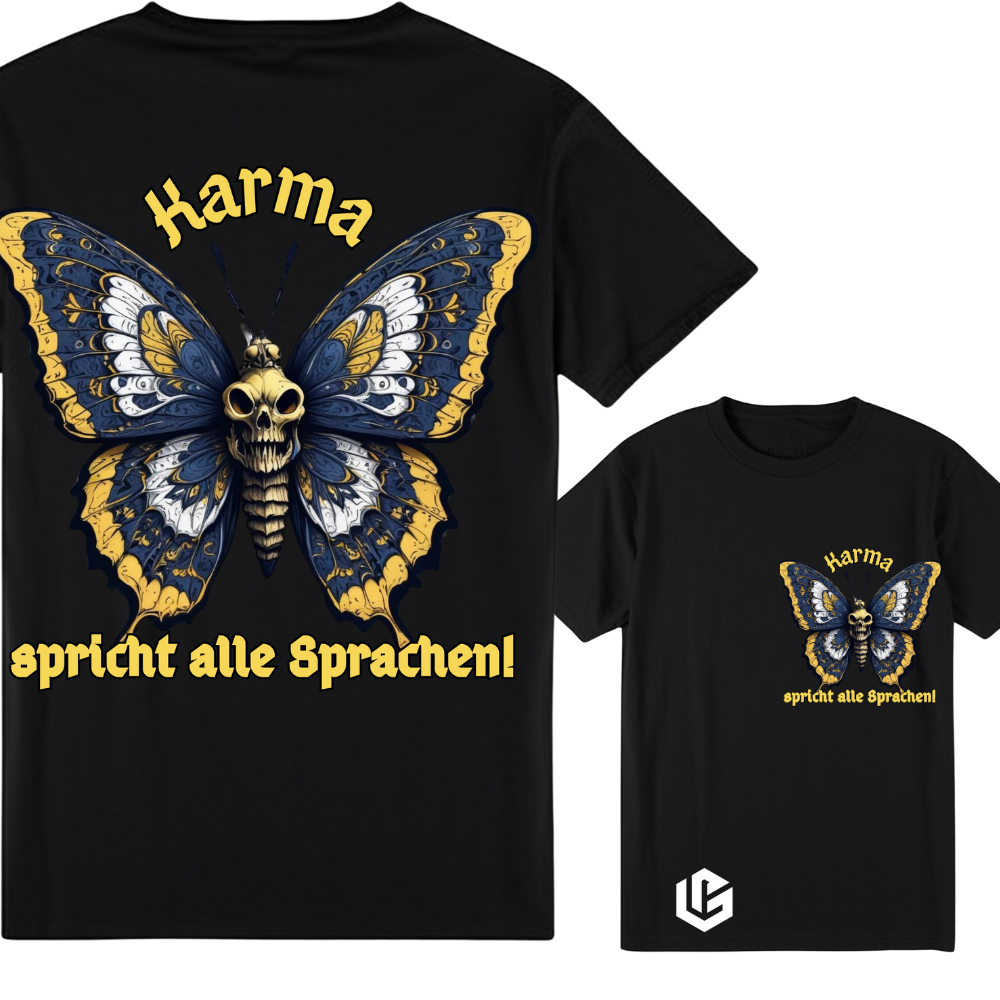 T-Shirt "Karma, Sprache" designed by LottaLaVida