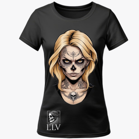 Lexa - Wide Neck Tee "Skull" designed by LottaLaVida