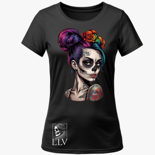 Liso - Wide Neck Tee "Skull" designed by LottaLaVida