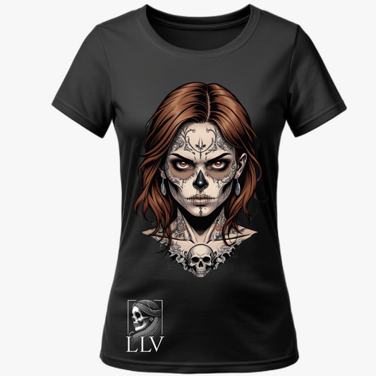 Lari - Wide Neck Tee "Skull" designed by LottaLaVida