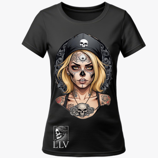 Lane - Wide Neck Tee "Skull" designed by LottaLaVida