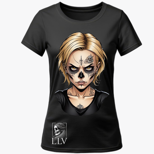 Lieschen - Wide Neck Tee "Skull" designed by LottaLaVida