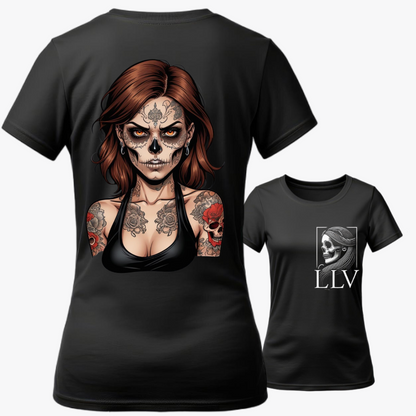 Lasy - Wide Neck Tee "Skull" designed by LottaLaVida