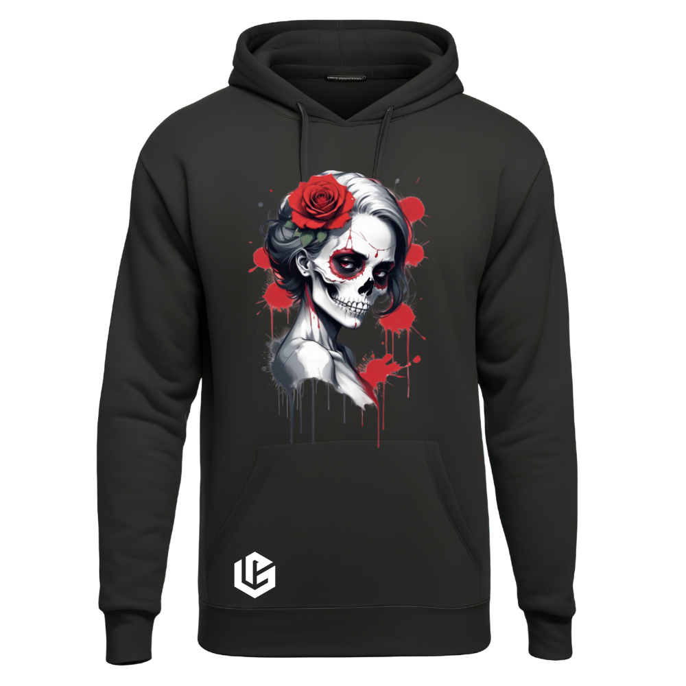 Hoodie "Skull-LadyIII" designed by LottaLaVida