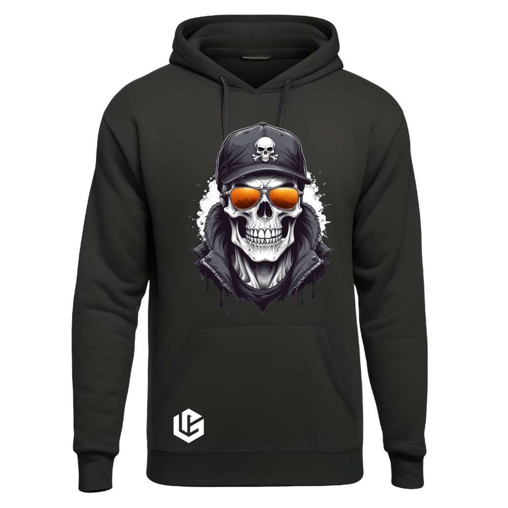 Hoodie "Skull-Biker" designed by LottaLaVida