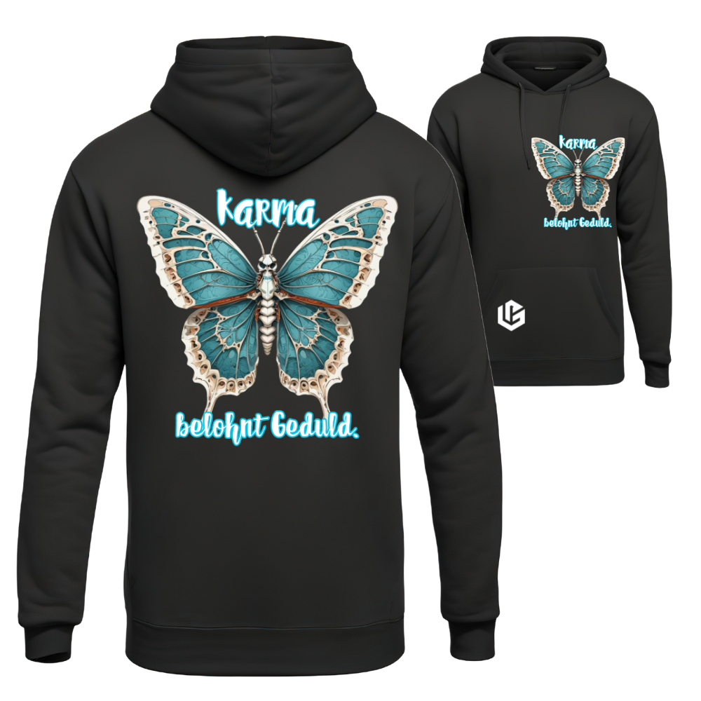 Hoodie "Karma, Geduld" designed by LottaLaVida